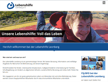 Tablet Screenshot of lebenshilfe-leonberg.de